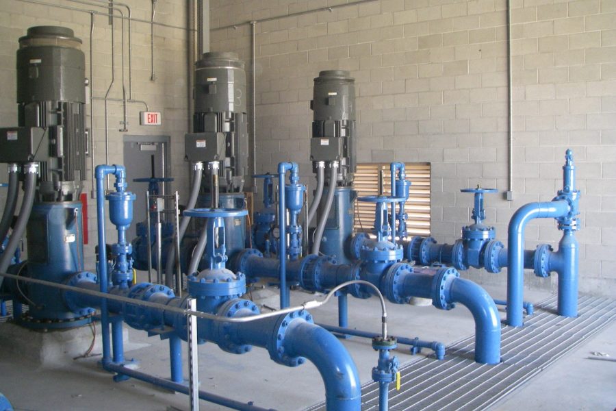 Blue Valved Piping | Industrial Plant Construction Contractors | Wollam Construction