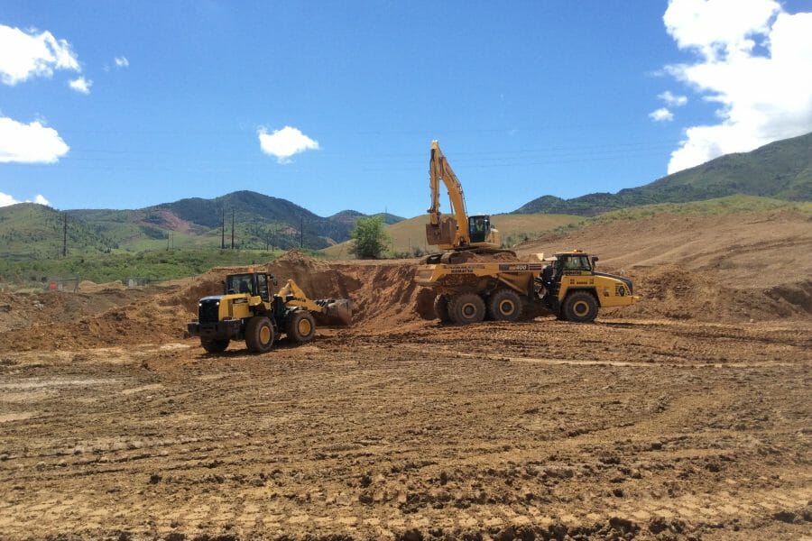 Heavy Construction Truck Prepare Site