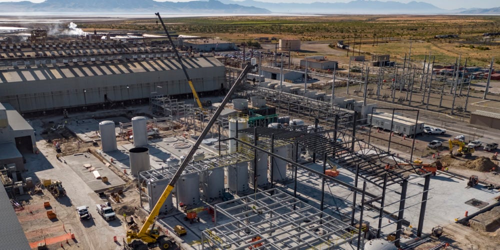 Lithium mine processing plant | Utah industrial construction company | Wollam Construction