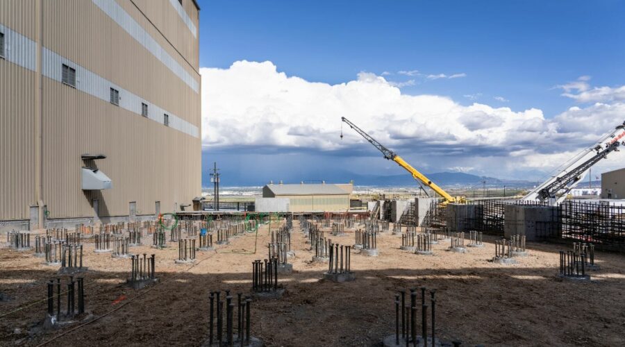 Site Prepared for Industrial Concrete Construction at Kennecott Mine in Salt Lake City, UT | Bingham Canyon Mine Flotation Expansion | Wollam Construction