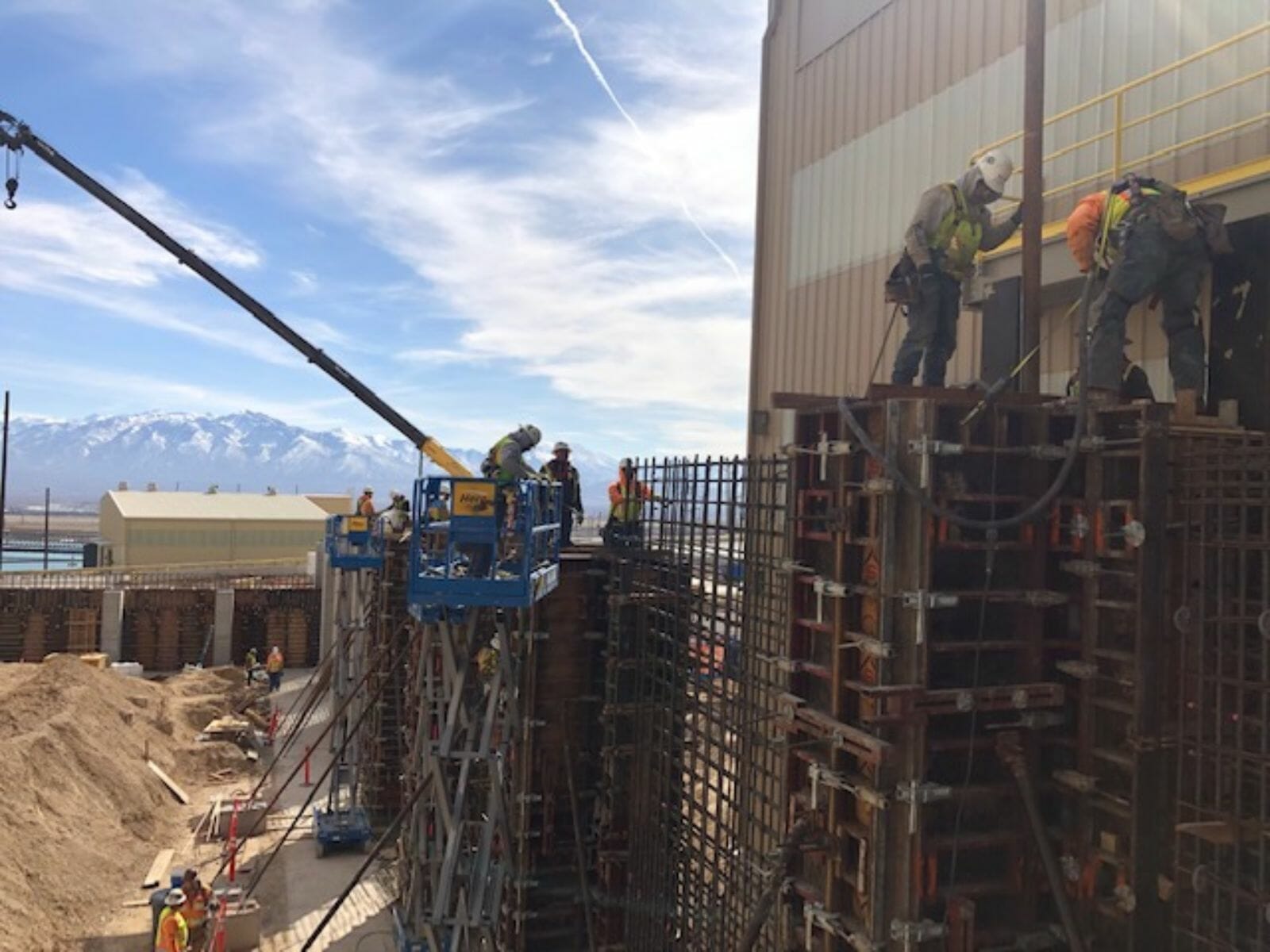 Preparing To Pour Industrial Concrete at Kennecott Mine in Salt Lake City, UT | Bingham Canyon Mine | Wollam Construction