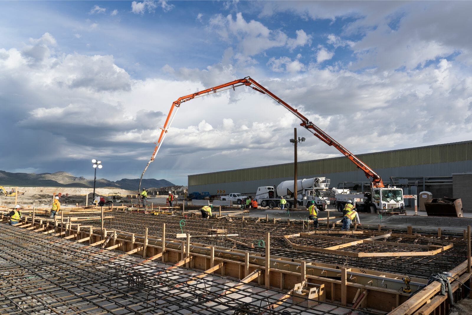 Pouring Industrial Concrete Foundation for Pre Engineered Metal Building | Wollam Construction