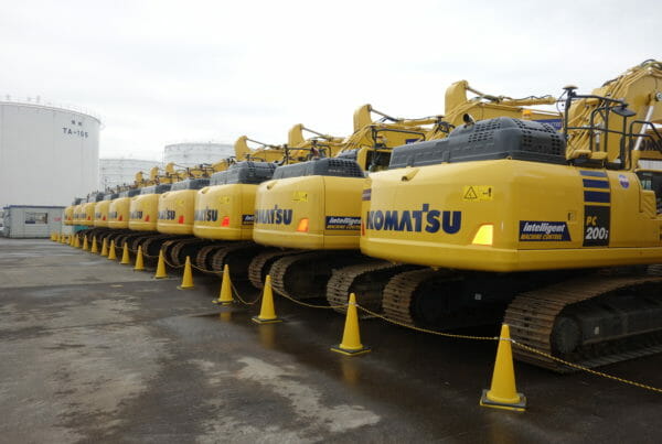 Heavy civil machinery for construction projects
