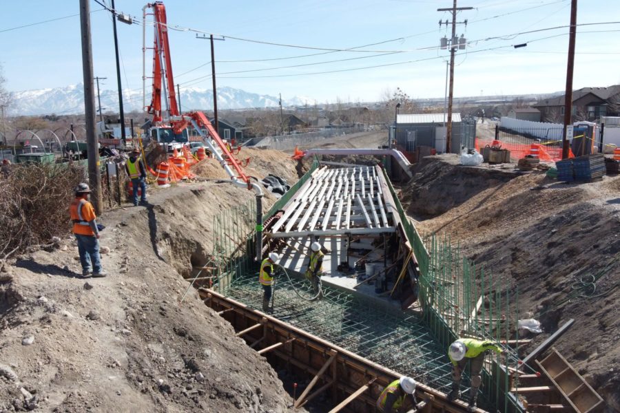 concrete construction for Magna bridge replacement in Utah | Wollam Construction