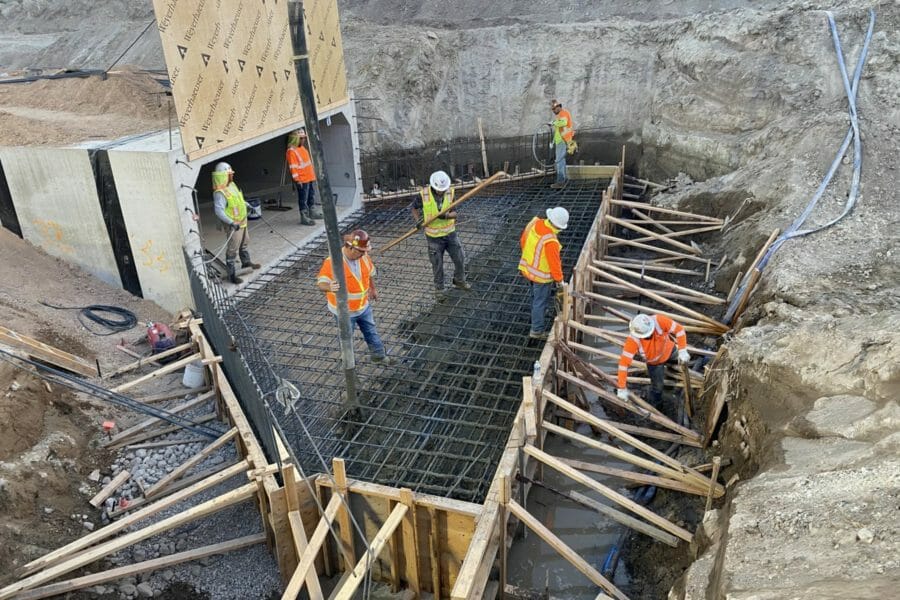 concrete construction in Utah | Precast box culvert installation at 2550 S Highway in Salt Lake County | Wollam Construction